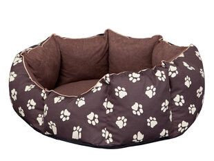 Hobbydog лежак New York, L, Brown Paws, 65x55 см цена и информация | Лежаки, домики | 220.lv
