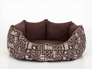 Hobbydog guļvieta New York, L, Brown Words, 65x55 cm cena un informācija | Suņu gultas, spilveni, būdas | 220.lv