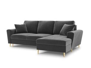 Stūra dīvāns Micadoni Home Moghan 4S-V, gaiši pelēks cena un informācija | Stūra dīvāni | 220.lv