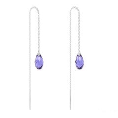 Серебряные серьги Briolette Chain, Tanzanite цена и информация | Серьги | 220.lv