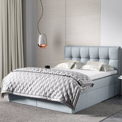 Кровать Selsey Rekius, 160x200 см, светло-серая цена и информация | Кровати | 220.lv