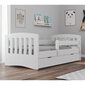 Bērnu gulta ar matraci Selsey Pamma, 80x140 cm, balta цена и информация | Bērnu gultas | 220.lv