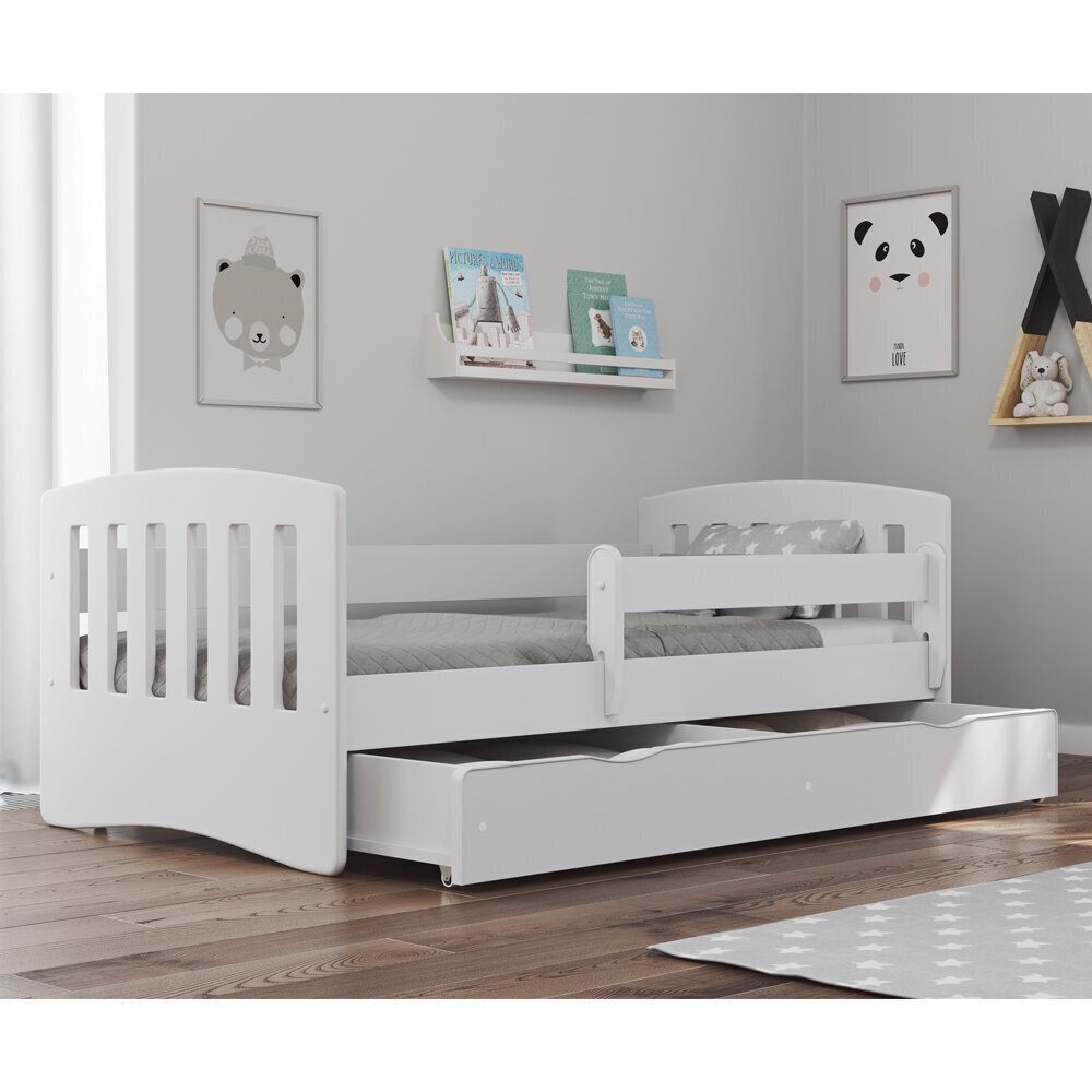 Bērnu gulta ar matraci Selsey Pamma, 80x160 cm, balta цена и информация | Bērnu gultas | 220.lv