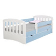 Детская кровать Selsey Pamma, 80x180 см, белая/синяя