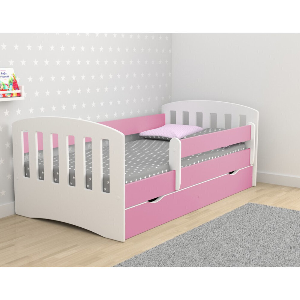 Bērnu gulta Selsey Pamma, 80x140 cm, balta/rozā cena un informācija | Bērnu gultas | 220.lv