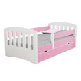 Детская кровать с матрасом Selsey Pamma, 80x140 см, белая/розовая