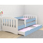 Bērnu gulta ar matraci Selsey Pamma, 80x160 cm, balta/zila цена и информация | Bērnu gultas | 220.lv