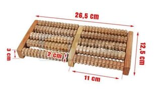 Деревянный массажер для ног 26,5 x 12,5 x 3см цена и информация | Аксессуары для массажа | 220.lv