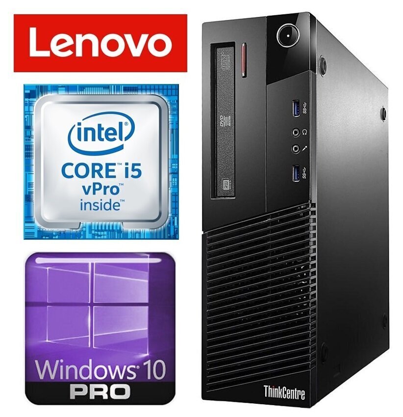 Lenovo M83 SFF i5-4460 16GB 240SSD+1TB GT1030 2GB WIN10PRO/W7P, atjaunots cena un informācija | Stacionārie datori | 220.lv