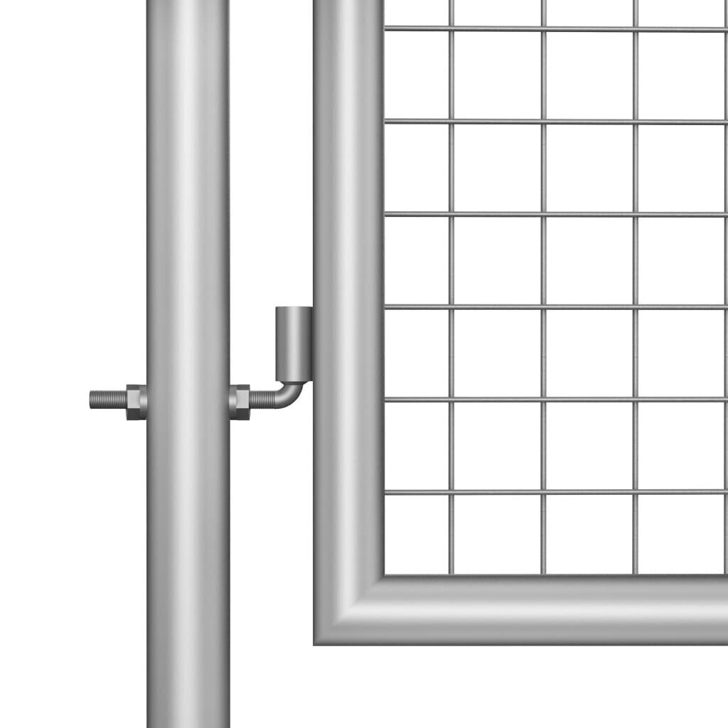 vidaXL dārza vārti, 105x225 cm, cinkots tērauds, sudraba krāsā cena un informācija | Žogi un piederumi | 220.lv