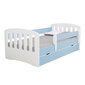 Bērnu gulta ar matraci Selsey Pamma, 80x140 cm, balta/zila cena un informācija | Bērnu gultas | 220.lv