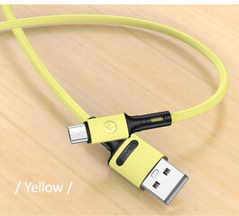 USB/Micro USB vads USAMS, dzeltens, 100 cm cena un informācija | Savienotājkabeļi | 220.lv