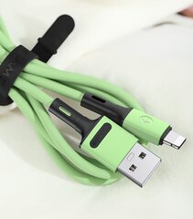 USB/Lightning кабель USAMS, зеленый, 100 см цена и информация | Кабели для телефонов | 220.lv