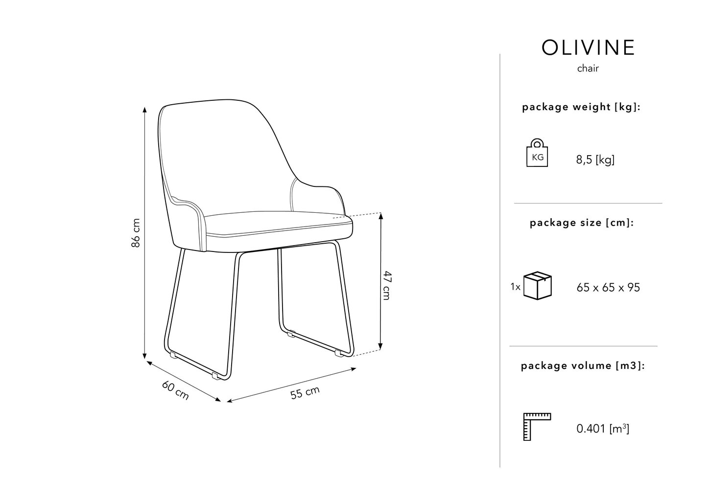 Krēsls Micadoni Home Olivine, rozā cena un informācija | Virtuves un ēdamistabas krēsli | 220.lv