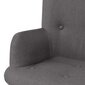 vidaXL atpūtas krēsls ar kājsoliņu, pelēks audums cena un informācija | Atpūtas krēsli | 220.lv