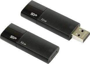 SILICON POWER 32GB, USB 2.0 FLASH DRIVE ULTIMA U05, BLACK цена и информация | USB накопители | 220.lv