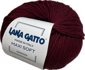 Пряжа Lana Gatto MAXI SOFT 10105, 50г/90м, бордовый цена и информация | Принадлежности для вязания | 220.lv