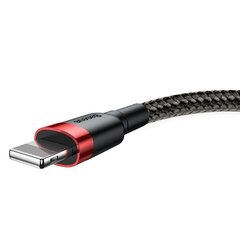 Baseus CALKLF-A19 USB Lightning kabelis 2.4A / 0.5m sarkans+melns cena un informācija | Savienotājkabeļi | 220.lv