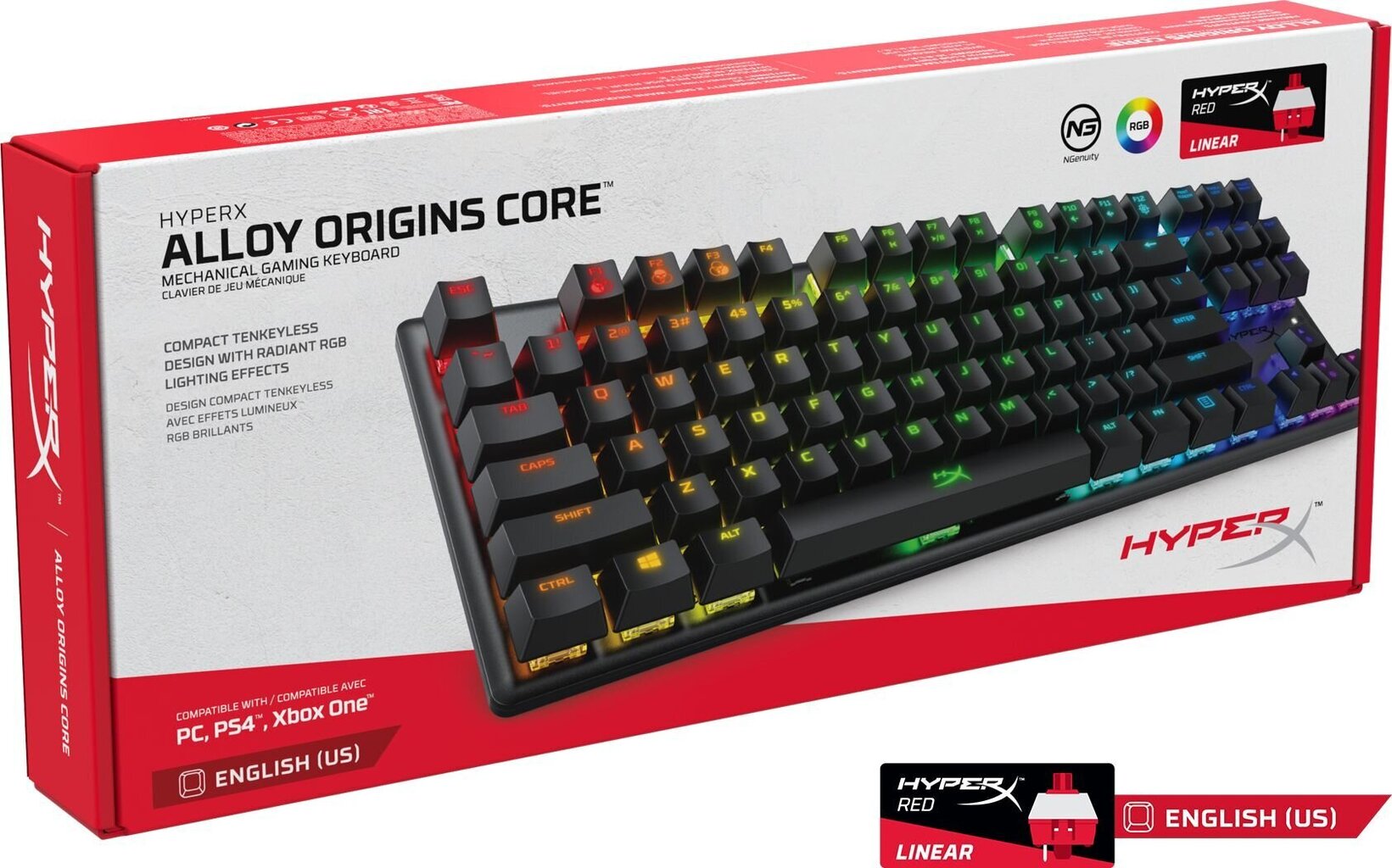 Mehāniskā tastatūra HyperX HX-KB7RDX-US cena un informācija | Klaviatūras | 220.lv