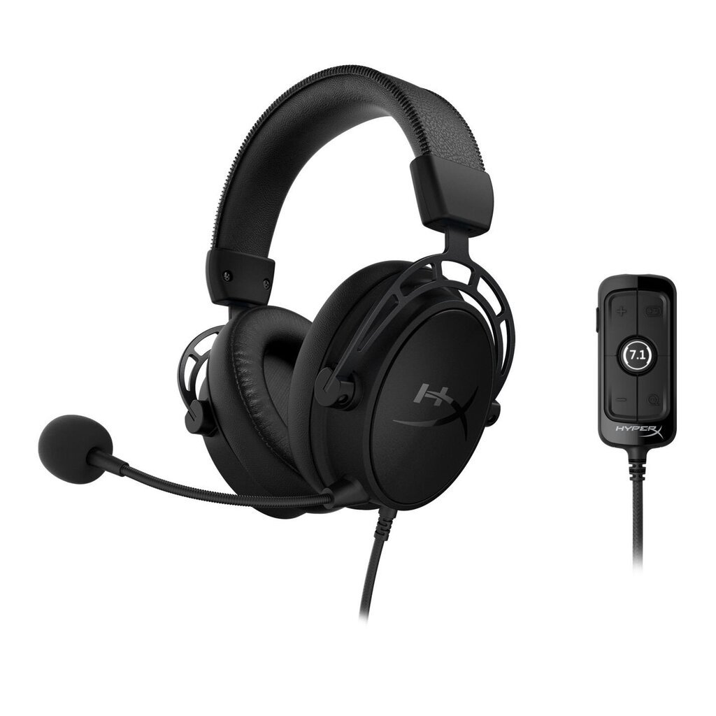 Проводные наушники HyperX Cloud Alpha S Blackout 7.1, HyperX Cloud Alpha S  7.1 HX-HSCAS-BK/WW цена | 220.lv