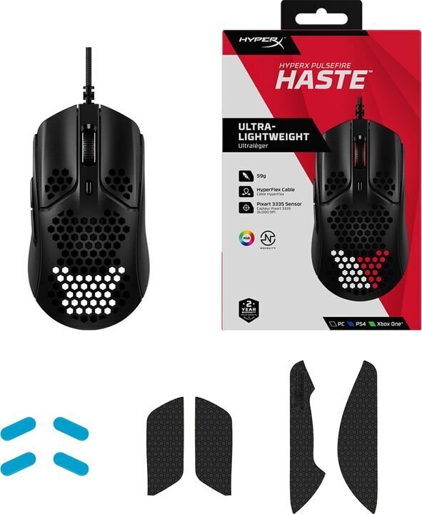 HyperX HMSH1-A-BK/G, melns цена и информация | Peles | 220.lv