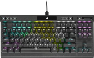 Corsair K70 RGB TKL Cherry MX Red cena un informācija | Klaviatūras | 220.lv