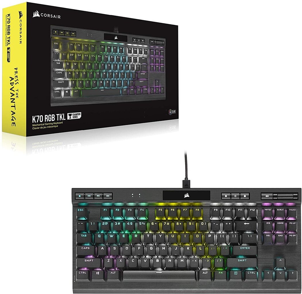 Corsair K70 RGB TKL Cherry MX Speed cena un informācija | Klaviatūras | 220.lv