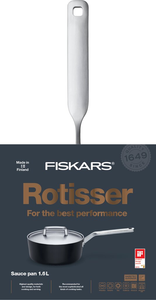 Katliņš ar vāku Fiskars Rotisser 1023754, 1,6 L cena un informācija | Katli, tvaika katli | 220.lv