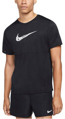 Мужская футболка Nike M Nk Breathe Run Top Ss Black цена и информация | Мужская спортивная одежда | 220.lv