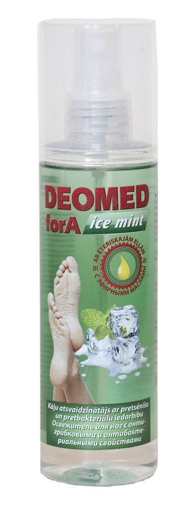 "forA Deomed Ice Mint" kāju atsvaidzinātājs ar atvēsinošu efektu. Ar piparmētras un eikalipta ēteriskajām eļļām cena un informācija | Dezodoranti | 220.lv