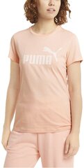 Puma Krekliņš sievietēm Ess Logo Tee Peach cena un informācija | Sporta apģērbs sievietēm | 220.lv