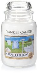 Aromātiska svece Yankee Candle Clean Cotton, 623 g cena un informācija | Sveces un svečturi | 220.lv