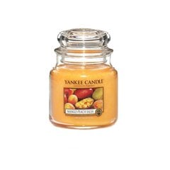 Aromātiska svece Yankee Candle Mango Peach Salsa 411 g cena un informācija | Sveces un svečturi | 220.lv