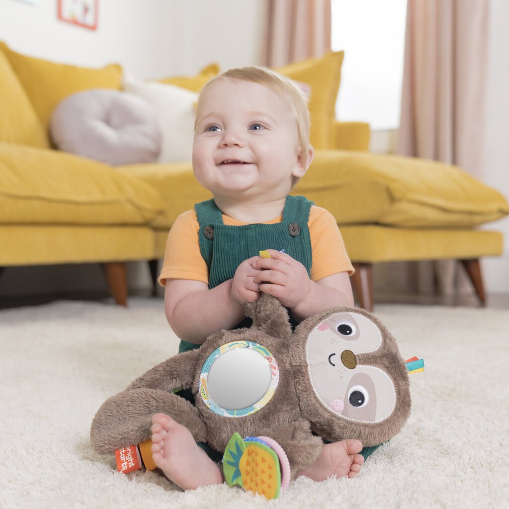 Mīksta rotaļlieta Sliņķis Bright Starts, 12501-6-MEWW-YW2 cena un informācija | Rotaļlietas zīdaiņiem | 220.lv