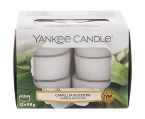 Aromātiskās tējas sveces Yankee Candle Camellia Blossom 9,8 g, 12 gab. cena un informācija | Sveces un svečturi | 220.lv