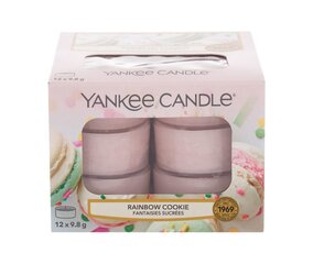Ароматические чайные свечи Yankee Candle Rainbow Cookie 9,8 г, 12 шт цена и информация | Подсвечники, свечи | 220.lv