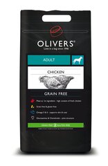 Olivers bezgraudu barība ar vistu Adult Chicken Grain Free M, 12 kg цена и информация | Сухой корм для собак | 220.lv