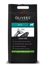 Oliver's adult dog fish grain free M, 4 кг цена и информация |  Сухой корм для собак | 220.lv