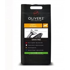 Olivers bezgraudu barība kucēniem ar lasi Puppy Fish Grain Free M, 12 kg цена и информация |  Сухой корм для собак | 220.lv