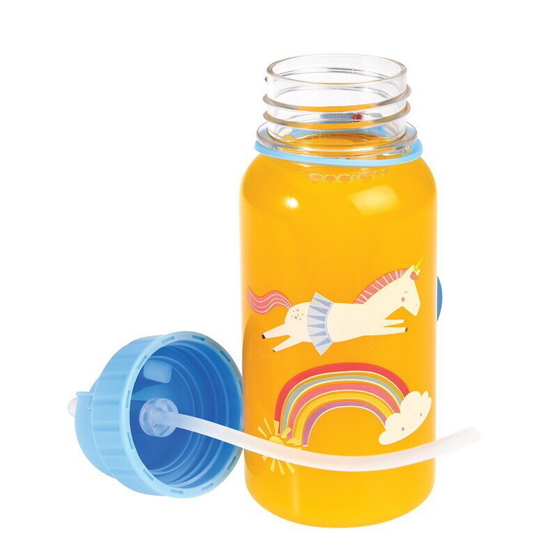 Bērnu ūdens pudele ar salmiņu Rex London Magical Unicorn, 500 ml cena un informācija | Ūdens pudeles | 220.lv