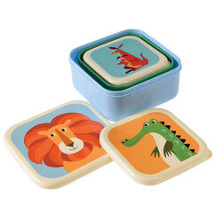 Комплект коробочек для ланча Rex London Colourful Creatures цена и информация | Посуда для хранения еды | 220.lv