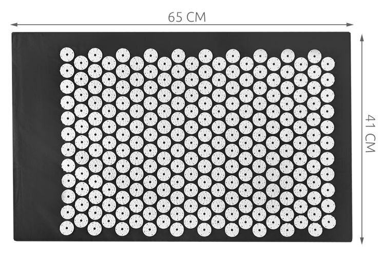 Paklājs akupresūrai 41x64 cm, melns cena un informācija | Masāžas piederumi | 220.lv
