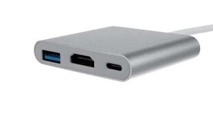 Adapteris - 3in1 adapteris (HUB USB-C HDMI) cena un informācija | Savienotājkabeļi | 220.lv