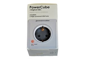 Tīkla mezgls ar USB uzlādes ligzdām PowerCube Original цена и информация | Электрические выключатели, розетки | 220.lv