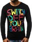 Melns vīriešu džemperis "Brain" cena un informācija | Vīriešu džemperi | 220.lv