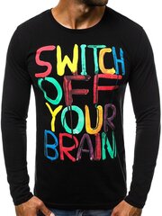 Melns vīriešu džemperis "Brain" cena un informācija | Vīriešu džemperi | 220.lv