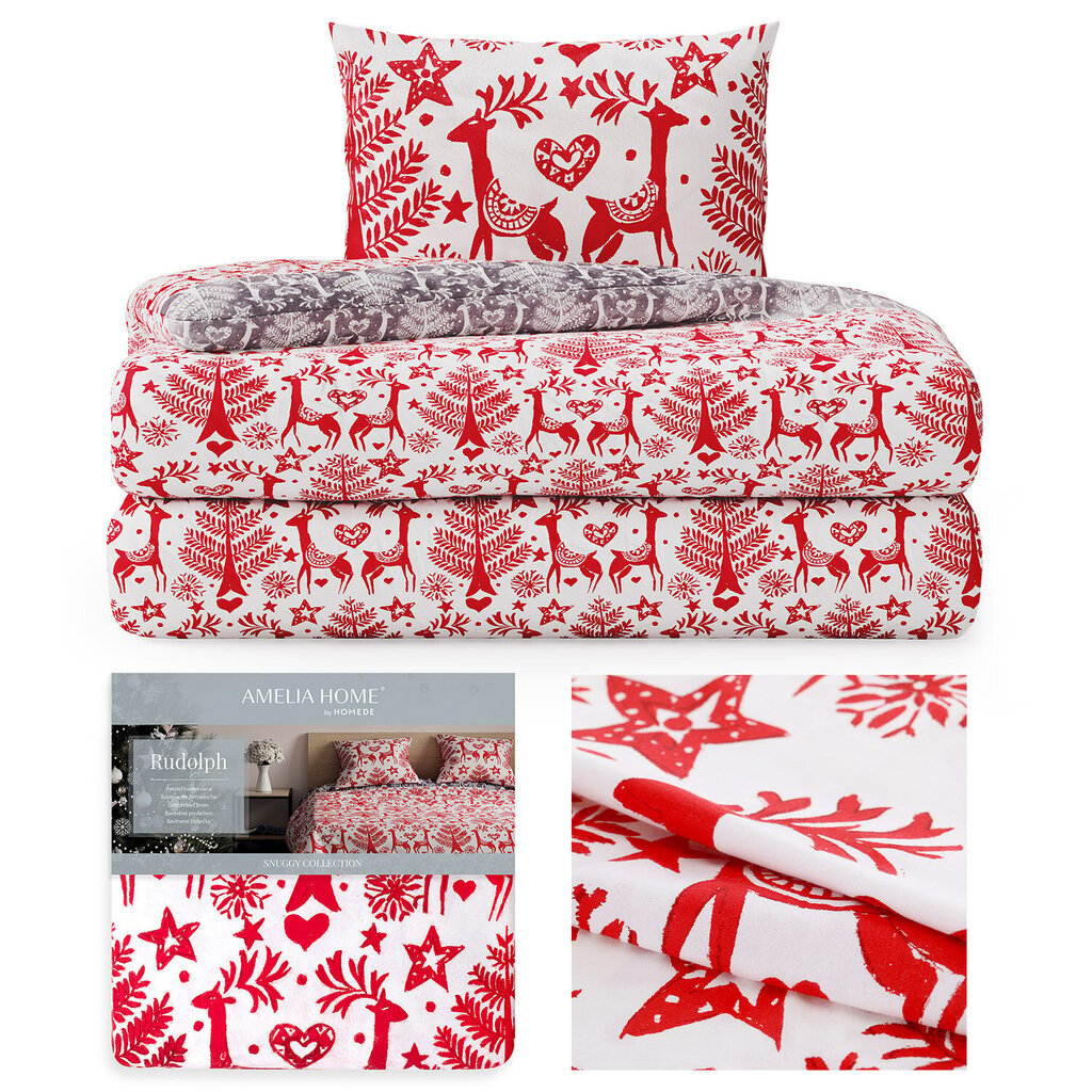 AmeliaHome gultas veļas komplekts Snuggy Rudolph 200x220, 3 daļas cena un informācija | Gultas veļas komplekti | 220.lv