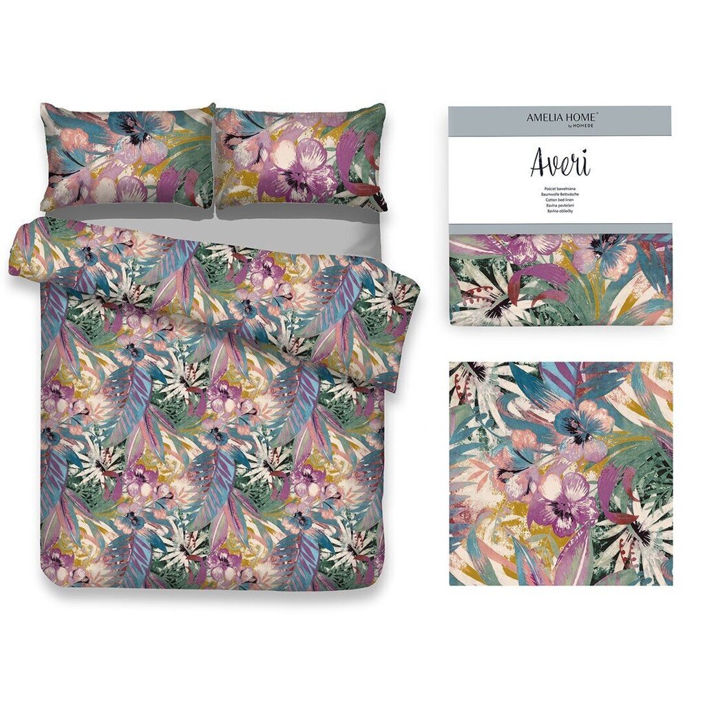AmeliaHome gultas veļas komplekts Averi Hawaii, 200x200, 3 daļas cena un informācija | Gultas veļas komplekti | 220.lv
