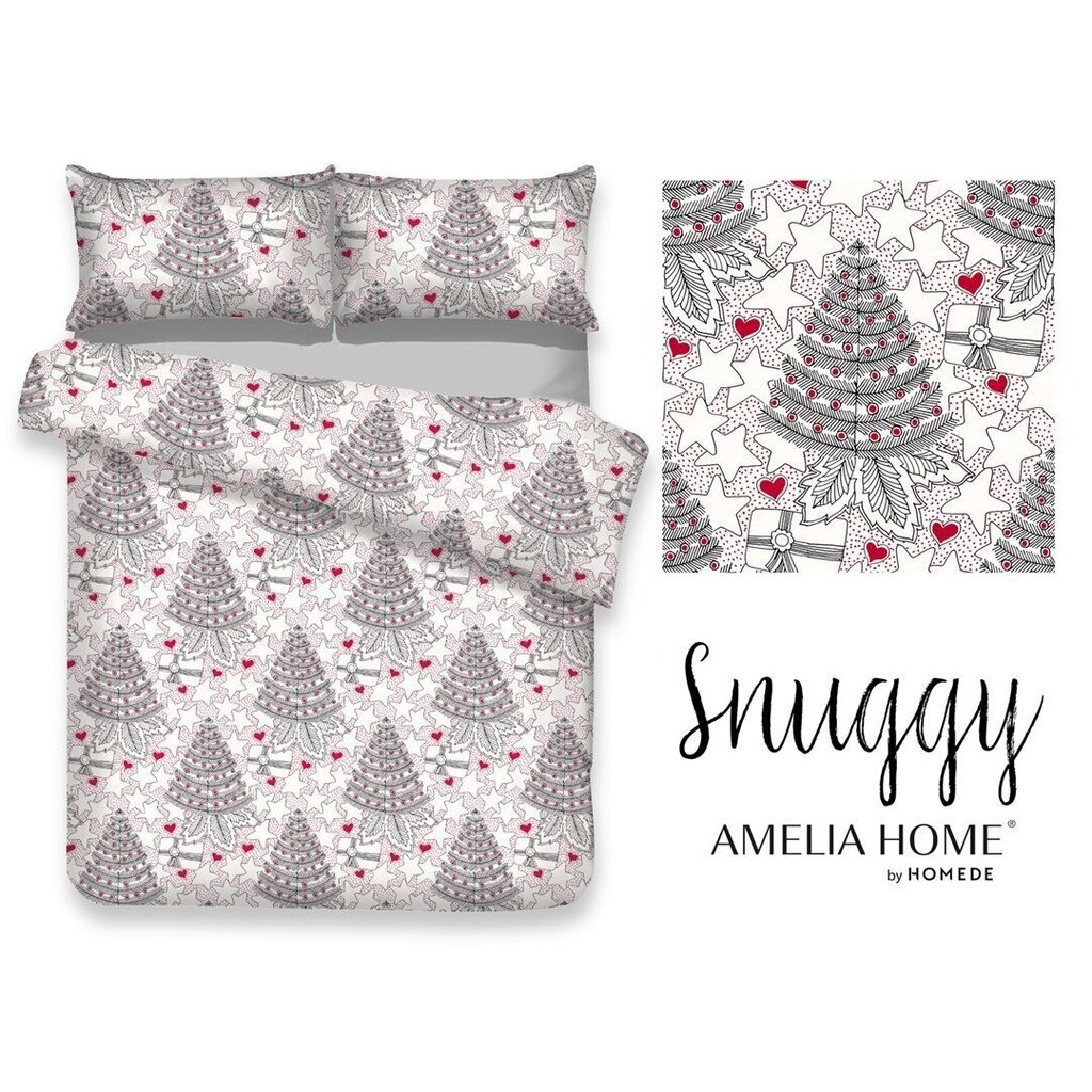 AmeliaHome gultas veļas komplekts Snuggy Merry, 155x220, 2 daļas цена и информация | Gultas veļas komplekti | 220.lv