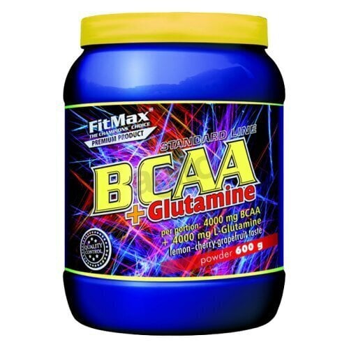 FitMax BCAA + glutamine ar citronu un greipfrūtu garšu, 600 g цена и информация | Aminoskābes | 220.lv